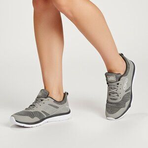 Women's Gray Lace Up Running Sneakers Lightweight Athletic Casual Comfort Size 6